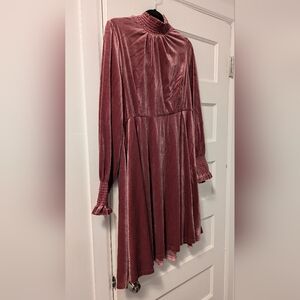 Pink Desert Pink Velour Holiday Dress XXL (Influencer collaboration)